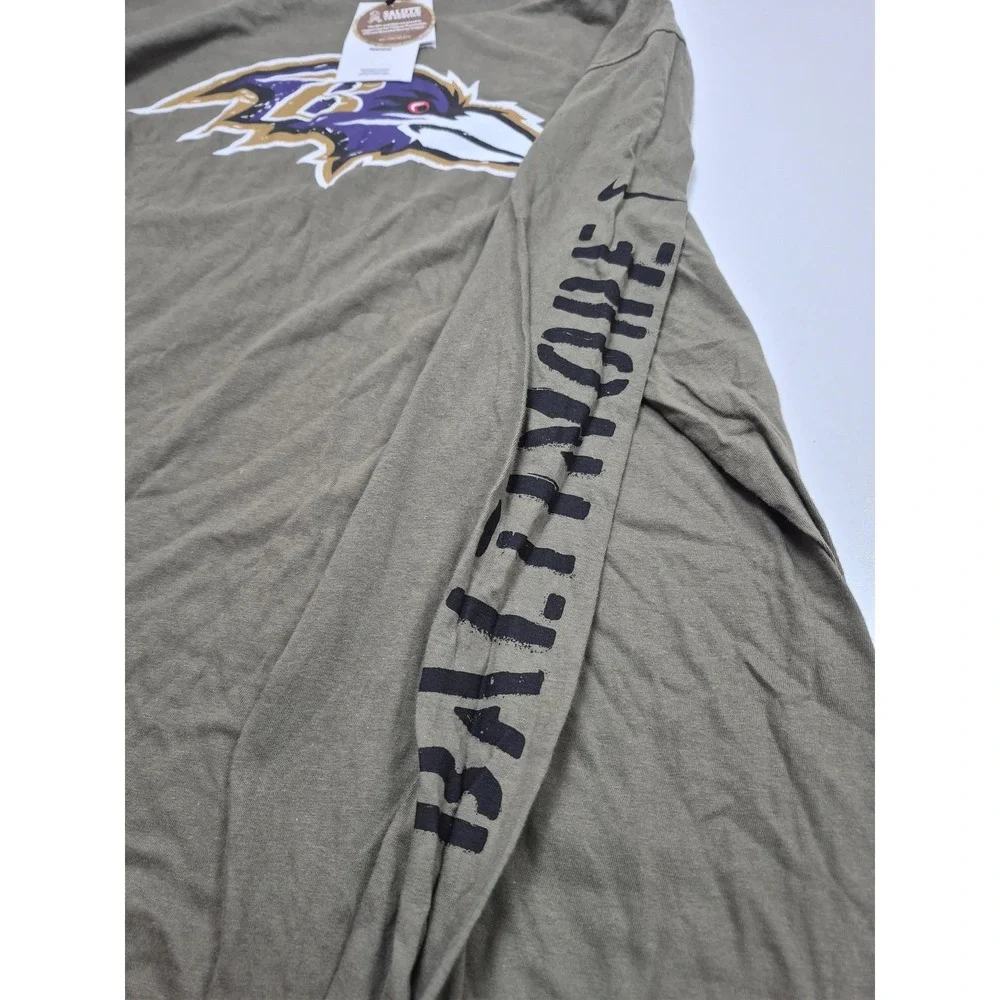 Baltimore Ravens Shirt Mens 2XL Green NFL Football Salute To Service Nike